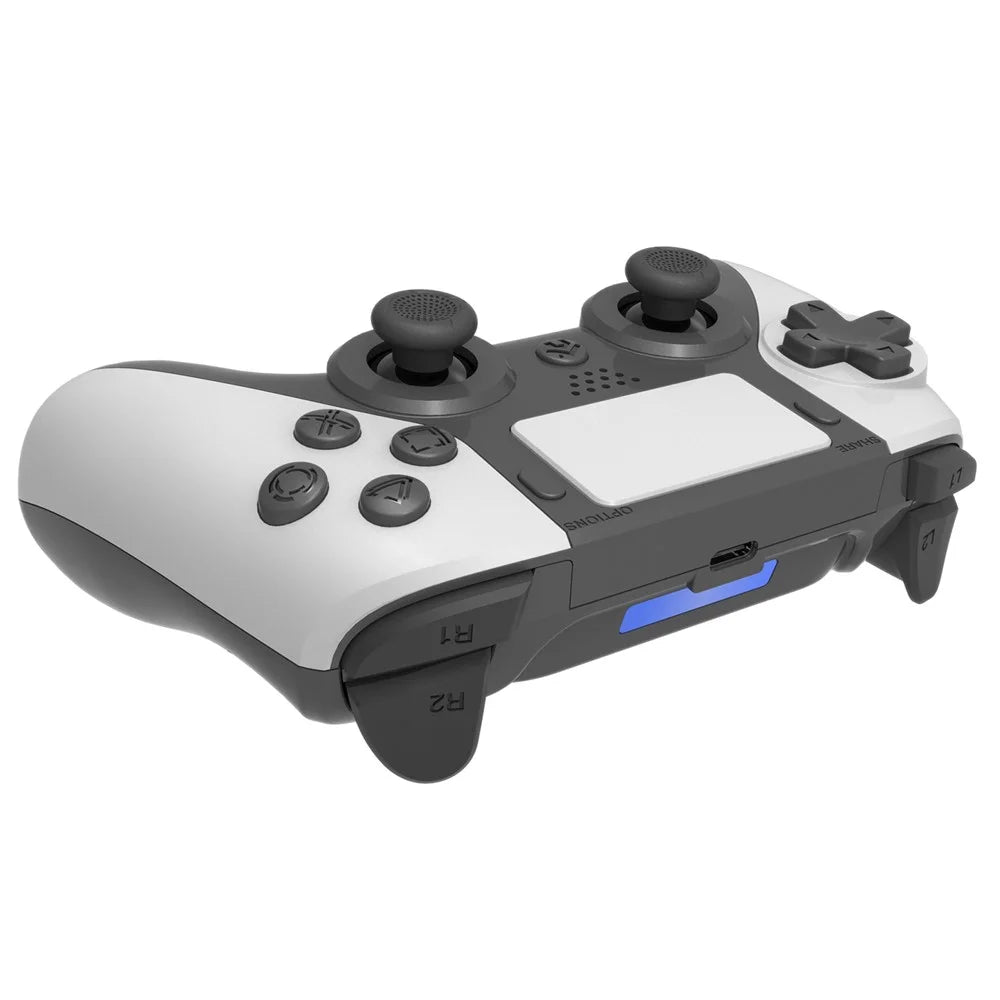 TOPWOLF HS-PS4252 For PS4 Bluetooth-compatible Controller PC Programmable Dual Vibration Gamepad - Black  /  White - 3