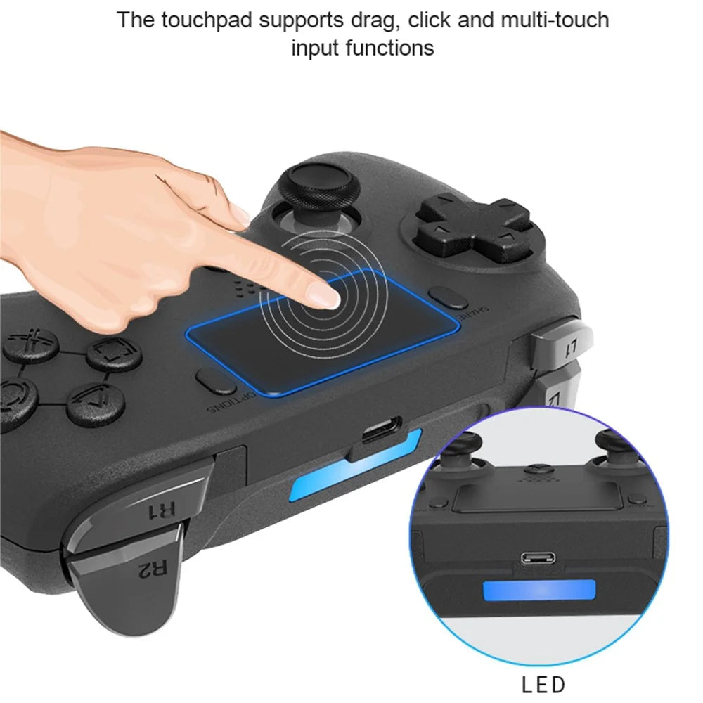TOPWOLF HS-PS4256 Wireless Controller for PS4 Dual Vibration Programmable Bluetooth-compatible Game Console - 5