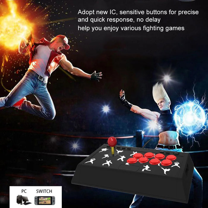 JYS Arcade Combat Stick Joystick Game Controller for PC X-input/Nintendo Switch - 5