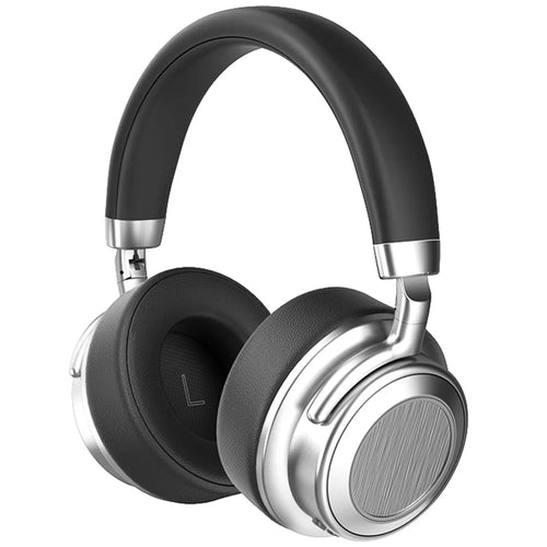 CR-9 Metal Retro Over-Ear Wireless Headset Bluetooth-compatible 5.4 HiFi Music Gaming Headphone - Silver+Black - 1