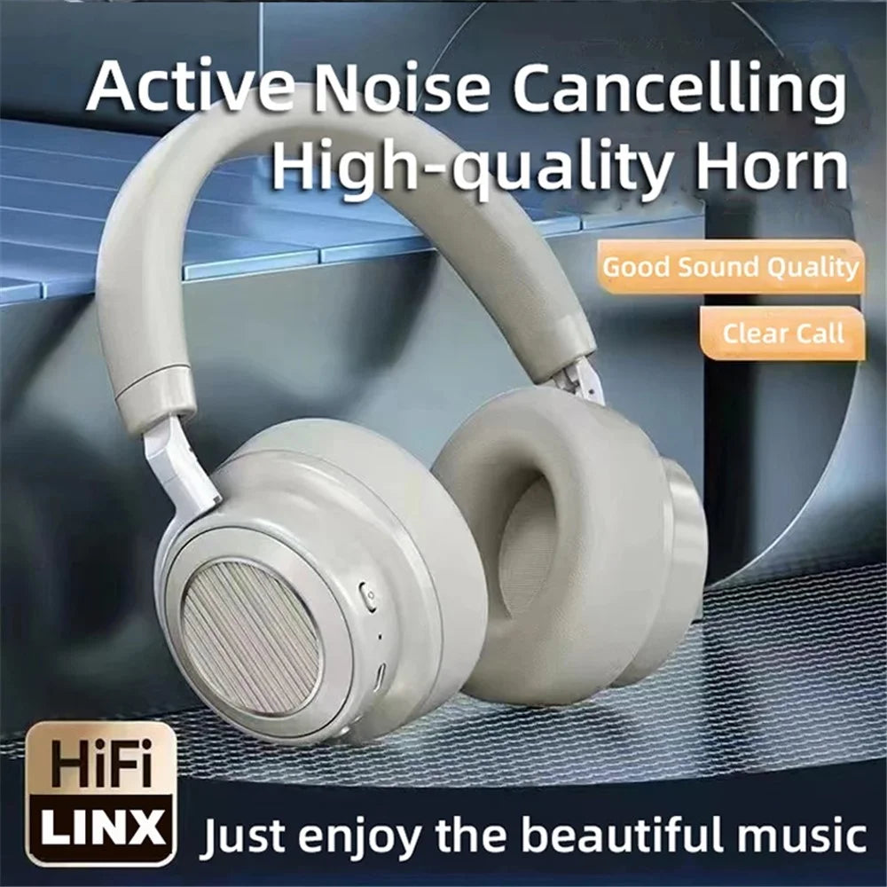 VJ364 ANC Noise Reduction Over-Ear Wireless Headset Bluetooth-compatible Heavy Bass Music Gaming Headphone - Black - 2