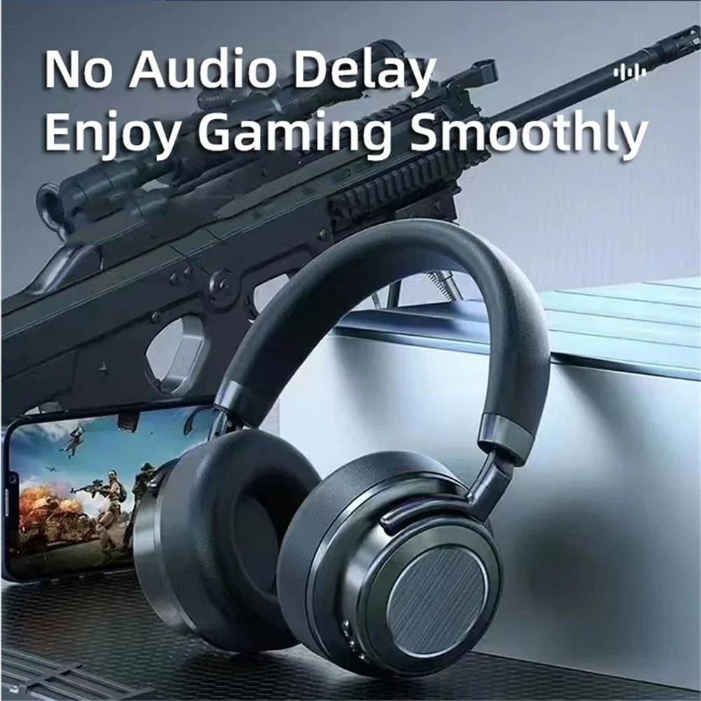 VJ364 ANC Noise Reduction Over-Ear Wireless Headset Bluetooth-compatible Heavy Bass Music Gaming Headphone - Black - 3