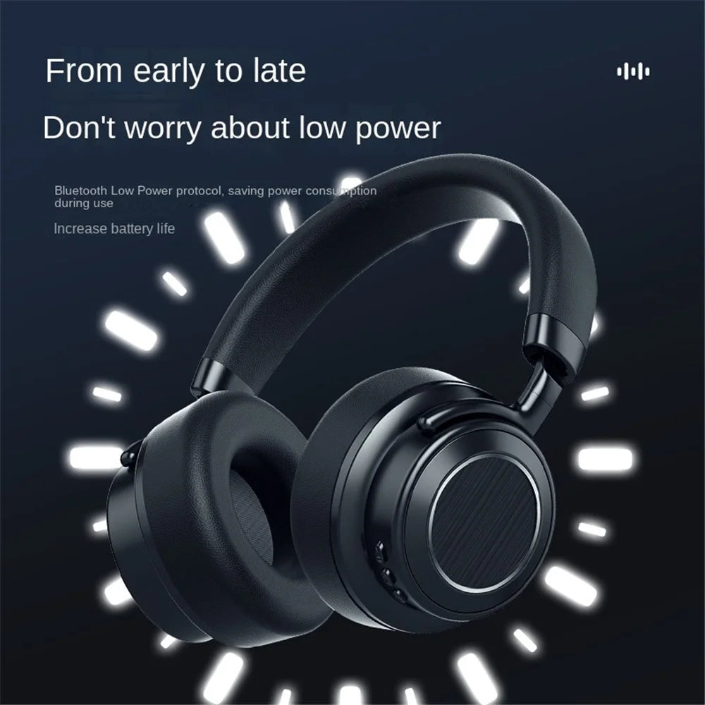 VJ364 ANC Noise Reduction Over-Ear Wireless Headset Bluetooth-compatible Heavy Bass Music Gaming Headphone - Black - 5
