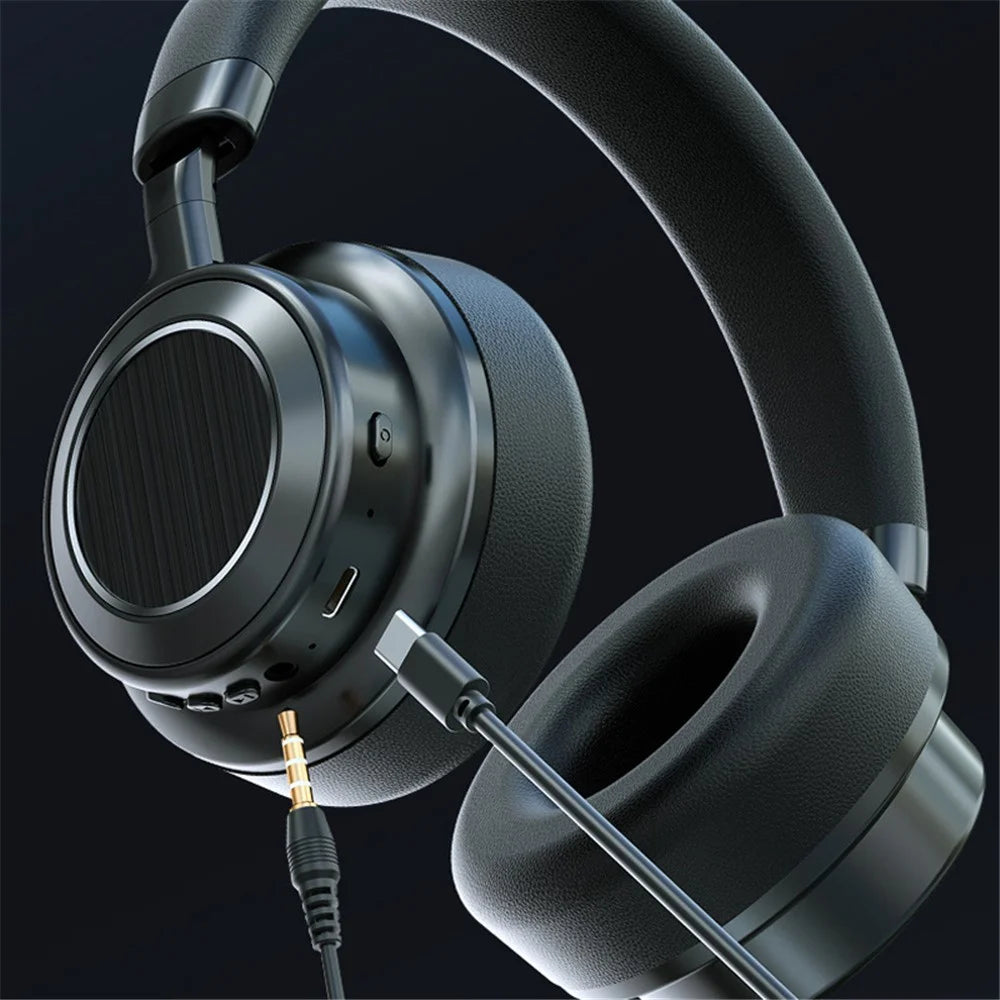 VJ364 ANC Noise Reduction Over-Ear Wireless Headset Bluetooth-compatible Heavy Bass Music Gaming Headphone - Black - 7