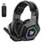 ONIKUMA B100 2.4G Wireless / Bluetooth-compatible 5.3 / Wired Over-ear Headset RGB Light E-sports Gaming Headphone - Black - 1