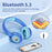 WIWU KTD-2 Kids Over-ear Bluetooth-compatible Headphone Wireless Earphone Children Music Headset - Green - 5