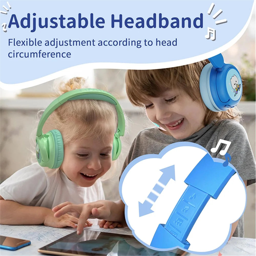 WIWU KTD-2 Kids Over-ear Bluetooth-compatible Headphone Wireless Earphone Children Music Headset - Green - 6