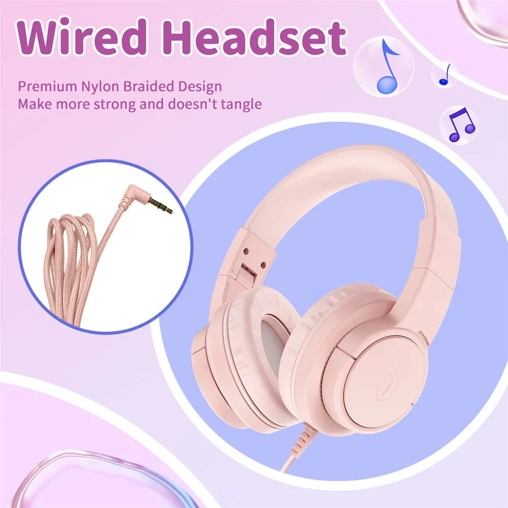 WIWU KTD-01 Foldable Wired Headset Kids Portable Headphone Music Earphone for Children - Blue - 4