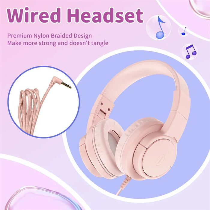 WIWU KTD-01 Foldable Wired Headset Kids Portable Headphone Music Earphone for Children - Blue - 4