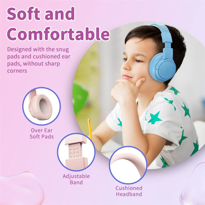 WIWU KTD-01 Foldable Wired Headset Kids Portable Headphone Music Earphone for Children - Blue - 5