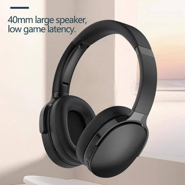VJE907 Over-Ear Headphone Wireless Bluetooth-compatible Gaming Headset Bass Sound Earphone - Black - 2