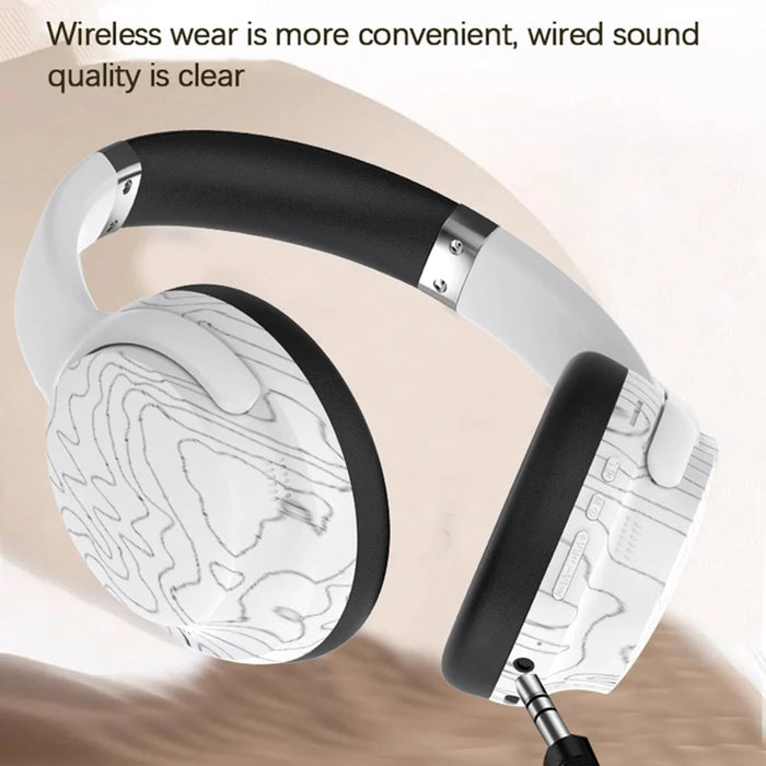 VJE906 Wireless Bluetooth-compatible Gaming Headset Sports Earphone Headphone with Multiple Music Effects - White - 5