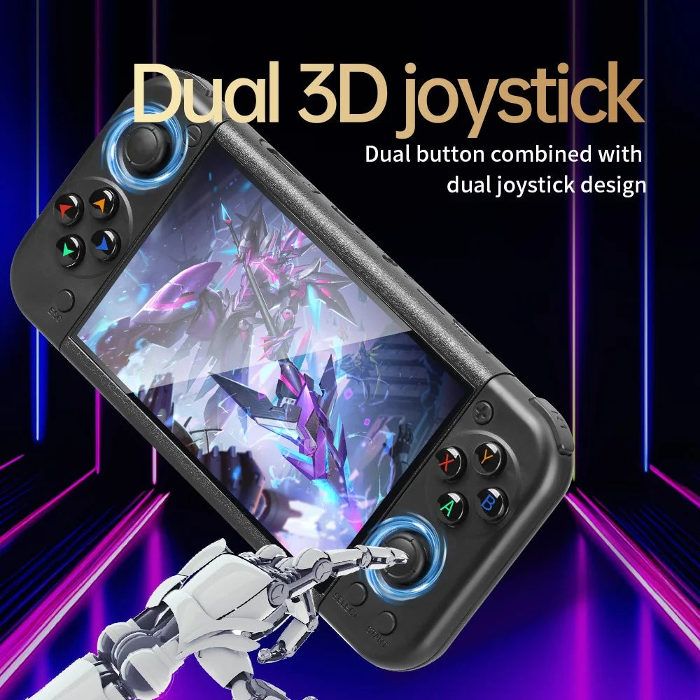 RG50XX 5-inch Screen Handheld Game Console Support Linux System HD TV Output, 15000+ Games - Blue - 3