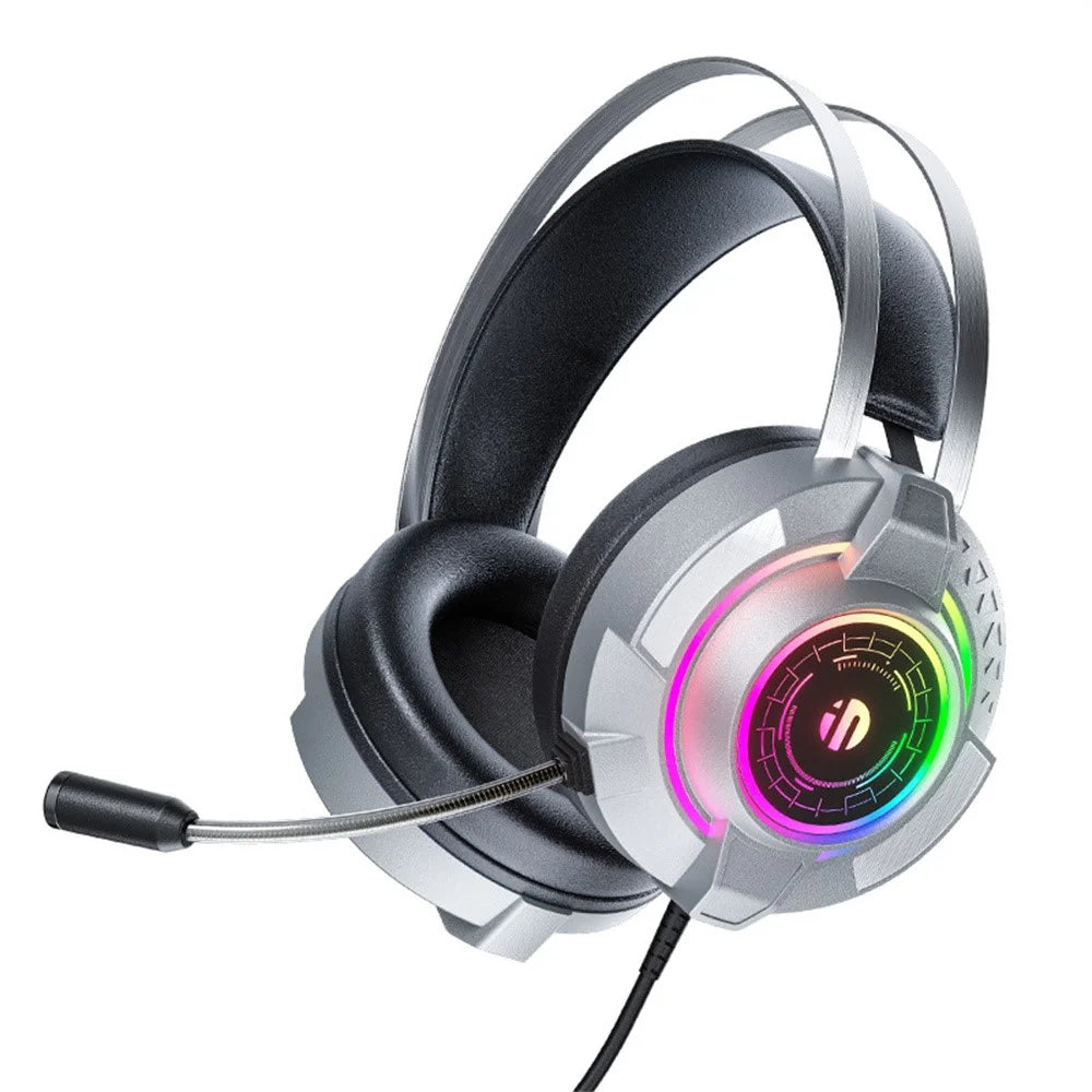 INPHIC G2 USB Wired Headphone Gaming Headset with Microphone RGB Backlight for PC Computer - 1