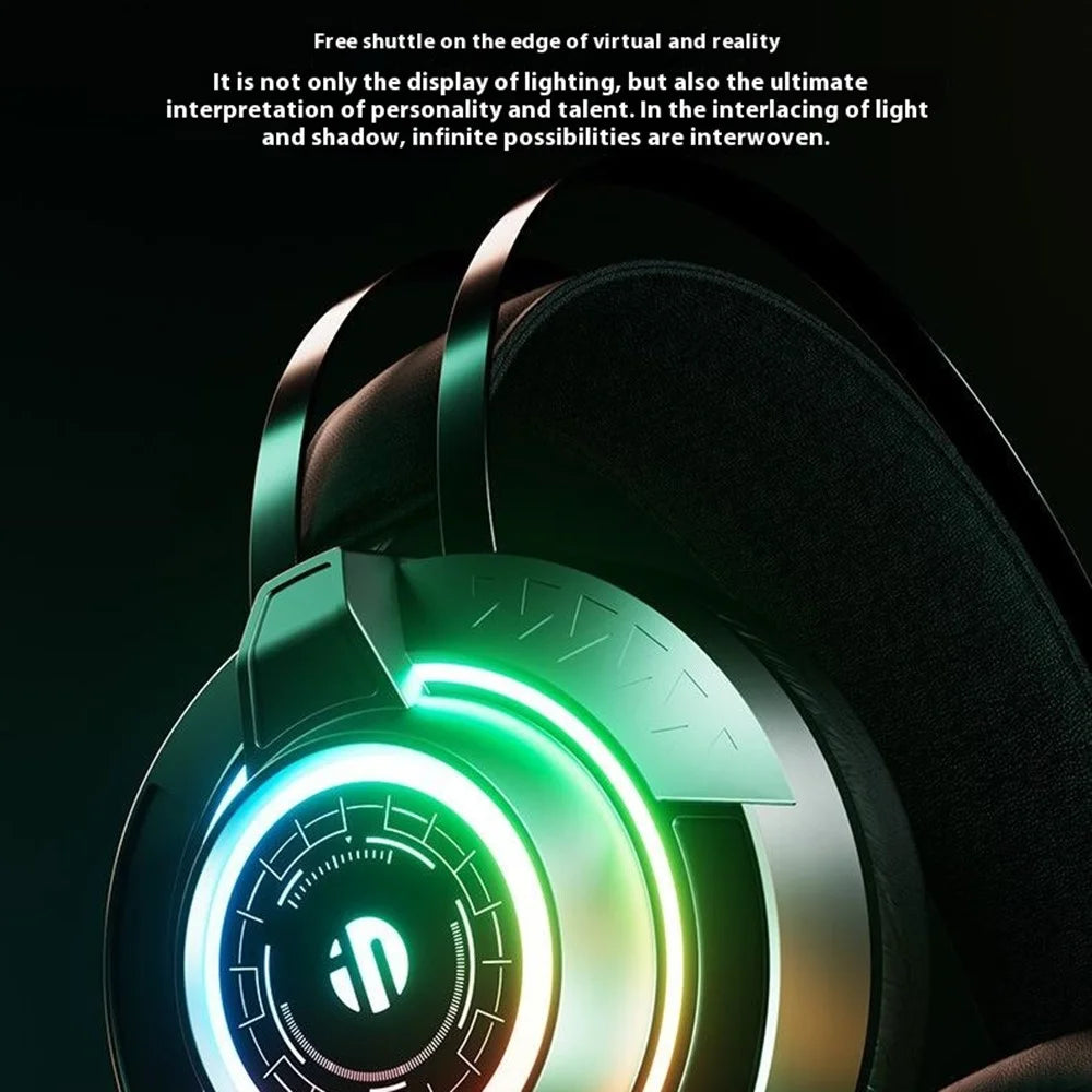 INPHIC G2 USB Wired Headphone Gaming Headset with Microphone RGB Backlight for PC Computer - 7