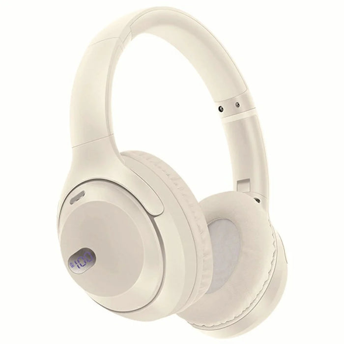 WH-1000XM4 Wireless Over-Ear Headphones with Battery Display Bluetooth-compatible Headset Support TF Card - White - 1