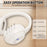 WH-1000XM4 Wireless Over-Ear Headphones with Battery Display Bluetooth-compatible Headset Support TF Card - White - 3
