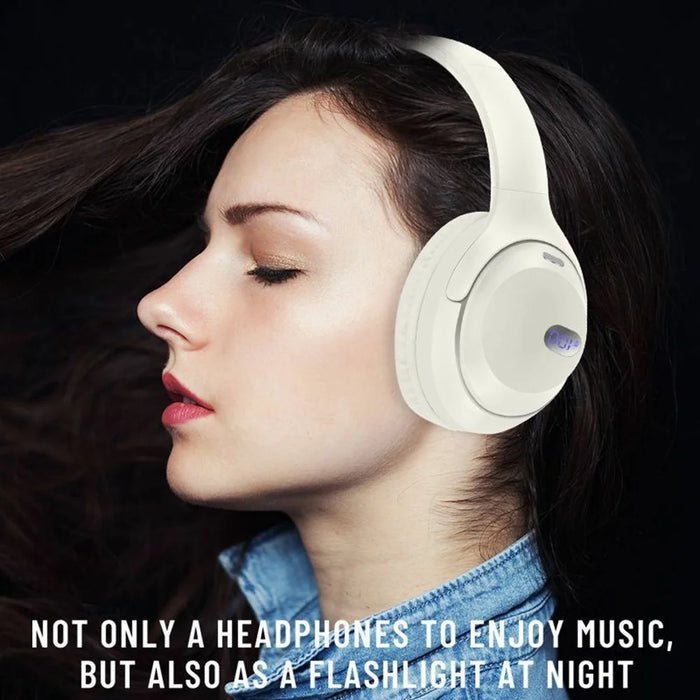 WH-1000XM4 Wireless Over-Ear Headphones with Battery Display Bluetooth-compatible Headset Support TF Card - White - 6