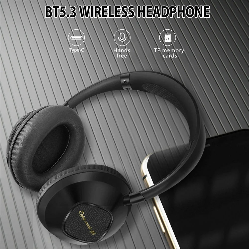 AKZ-18 Over-Ear Headphones Support TF Card HiFi Sound Wireless Bluetooth-compatible Headset - Black - 2