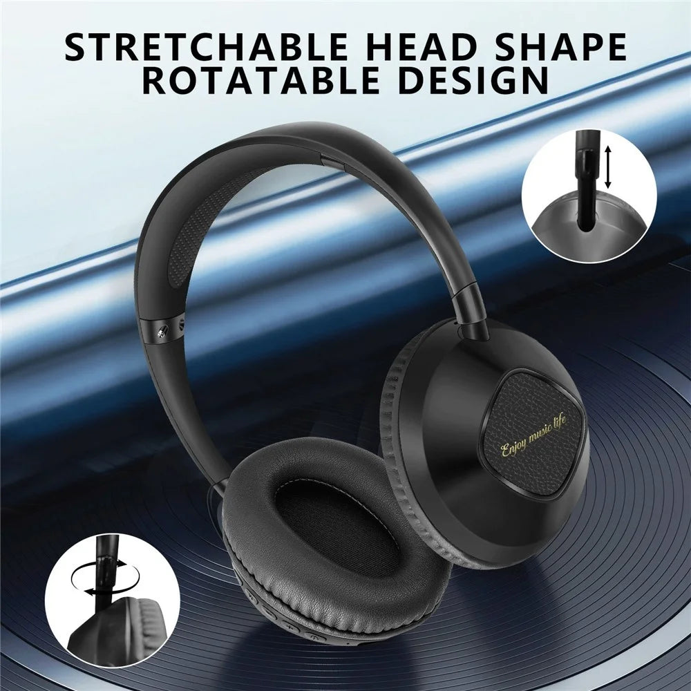 AKZ-18 Over-Ear Headphones Support TF Card HiFi Sound Wireless Bluetooth-compatible Headset - Black - 3