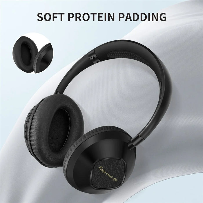 AKZ-18 Over-Ear Headphones Support TF Card HiFi Sound Wireless Bluetooth-compatible Headset - Black - 4