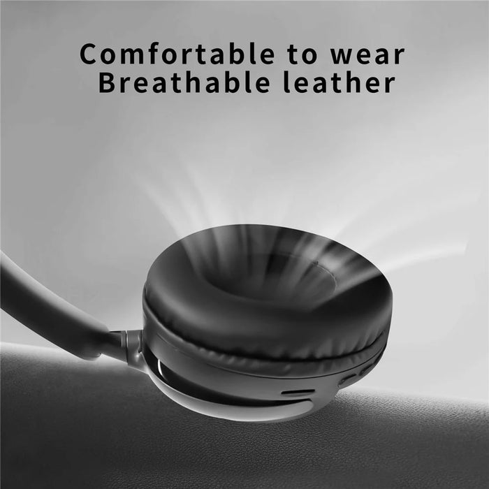 AKZ-25 Bluetooth-compatible 5.3 Over-Ear Headphones 100-Hour Standby Wireless Headset for Cellphone PC Laptop - Black - 5