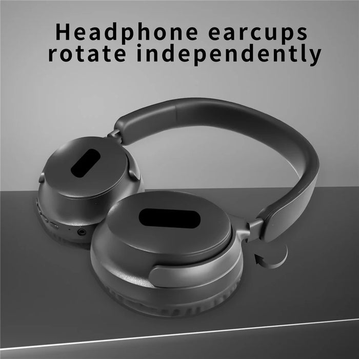 AKZ-25 Bluetooth-compatible 5.3 Over-Ear Headphones 100-Hour Standby Wireless Headset for Cellphone PC Laptop - Black - 6