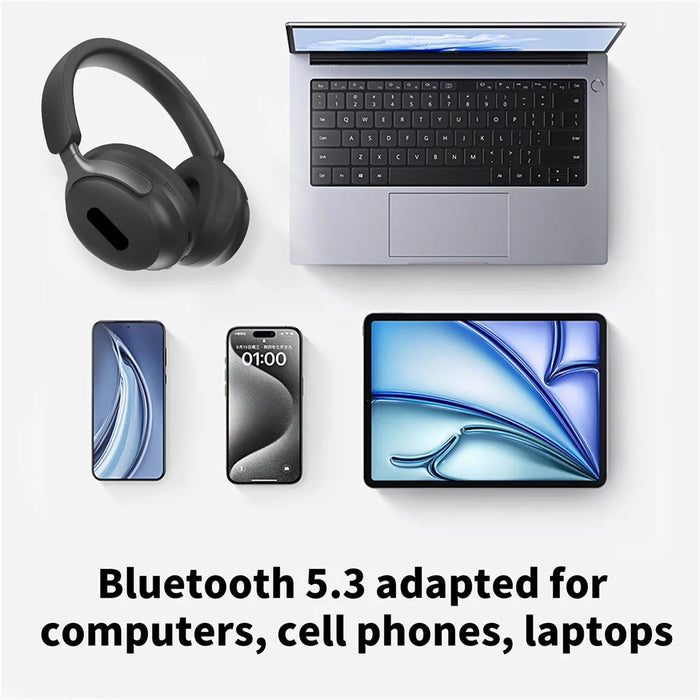 AKZ-25 Bluetooth-compatible 5.3 Over-Ear Headphones 100-Hour Standby Wireless Headset for Cellphone PC Laptop - Black - 7