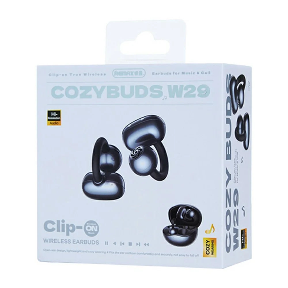 REMAX Cozybuds W29 Clip-On Ear Wireless Earbuds Bluetooth-compatible Music Earphones - Purple - 3