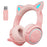 BINNUNE BW05 2.4G + Bluetooth-compatible Cat Ears Gaming Headset RGB Light Headphones with 3.5mm Jack - 1