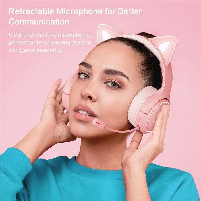 BINNUNE BW05 2.4G + Bluetooth-compatible Cat Ears Gaming Headset RGB Light Headphones with 3.5mm Jack - 6