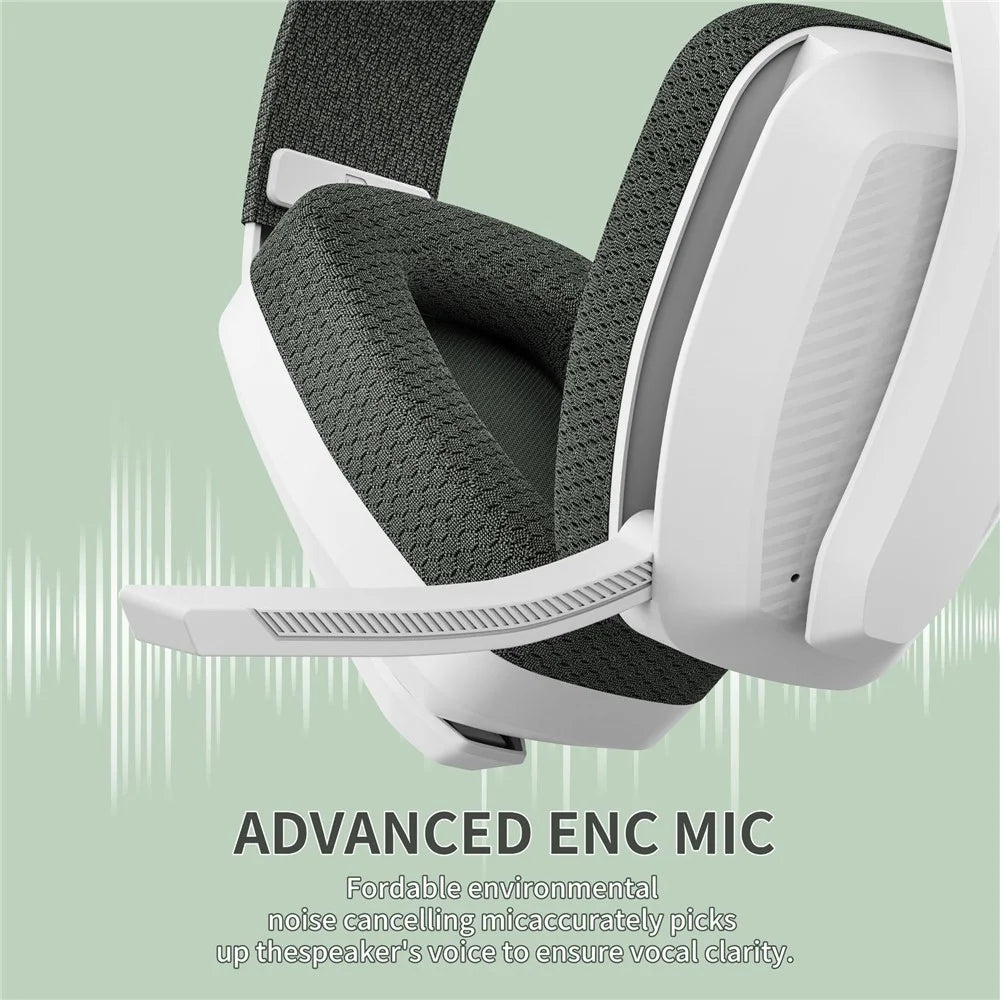 BINNUNE BW06 Bluetooth-compatible 5.3 + 2.4G Dual Mode Wireless Gaming Headset with Foldable Mic - Blue - 5