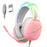 ONIKUMA X33 PC Gaming Headset Wired USB Type-C Over-Ear Headphone with Microphone - Pink - 1