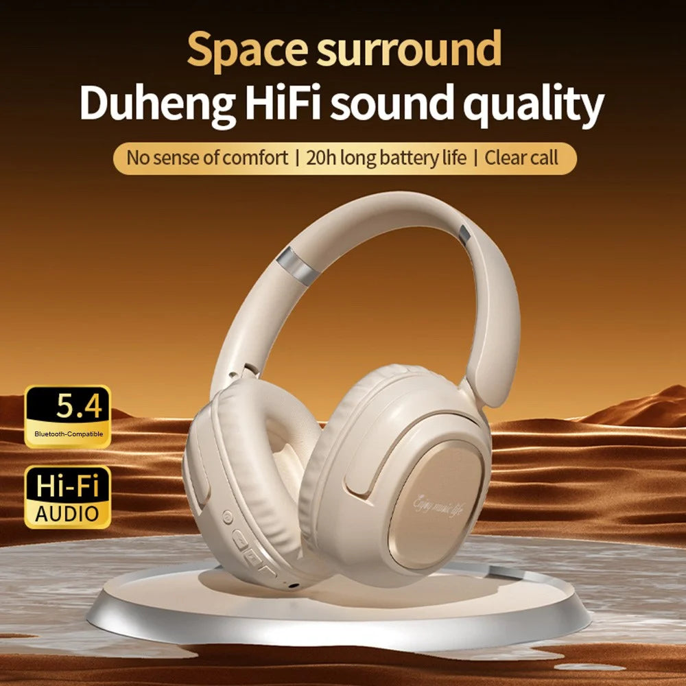 BH900 Gaming Wireless Bluetooth-compatible Headphones Hi-Fi Stereo In-Ear Noise Cancelling 40MM Driver Headset - Khaki - 5
