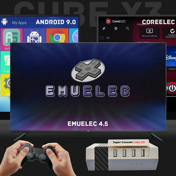 Super Console Cube X3 Three Systems Retro Gaming Console HD TV Box Built In 100000 Games with Gamepad, 64G Storage - 2