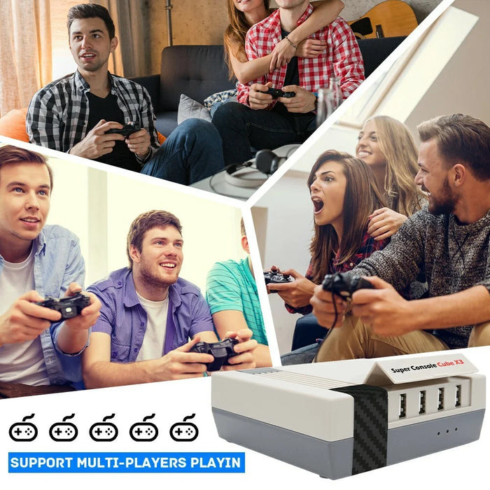 Super Console Cube X3 Three Systems Retro Gaming Console HD TV Box Built In 100000 Games with Gamepad, 128G Storage - 5