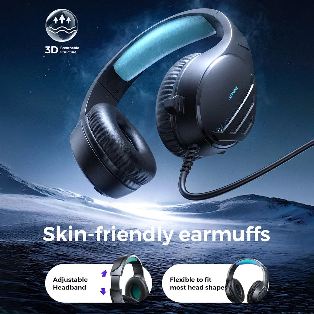 JOYROOM Jhead Series JR-HG2 Gaming Headphones Wired Over-Ear Headset with Microphone  /  Volume Control - 3