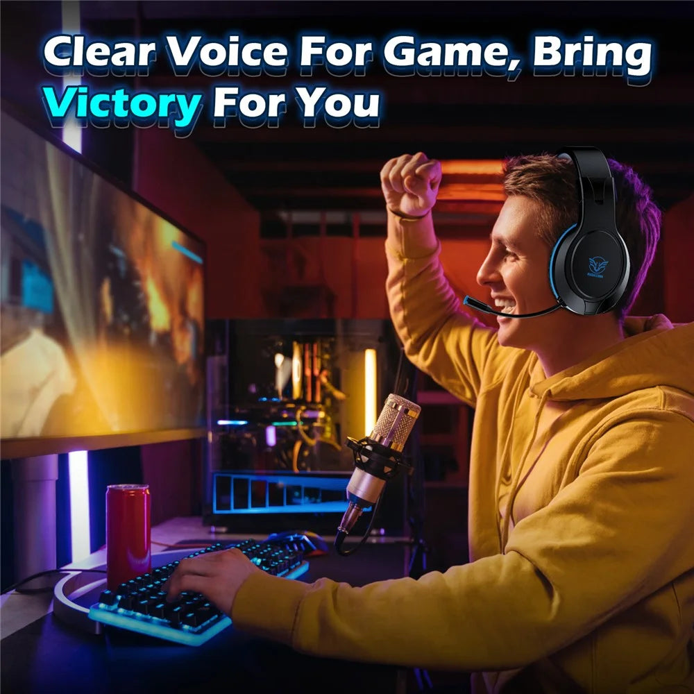 MASACEGON H10 Wireless Headset Bluetooth-Compatible 2.4G Gaming Headphones with Mic for PC / PS4 / Xbox / Nintendo Switch - 7