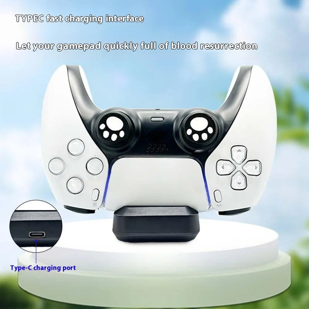 P5-01064 For Sony PlayStation 5 Controller Fast Charging Station Dual Slot Gamepad Smart Charger Dock - 3