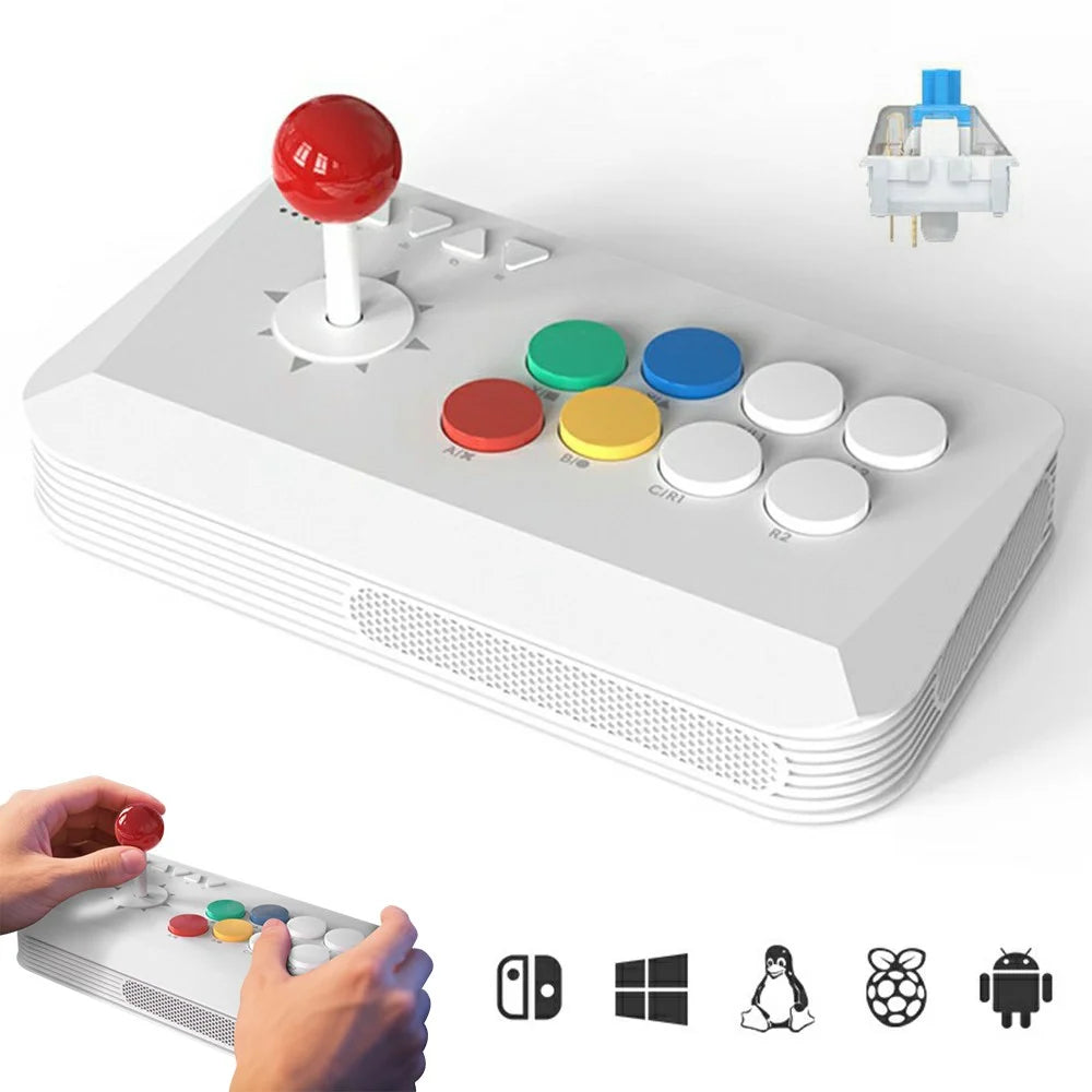 DATA FROG Y5A Fighting Game Joystick Controller Wired / 2.4G Wireless / Bluetooth-Compatible Arcade Game Station - 1