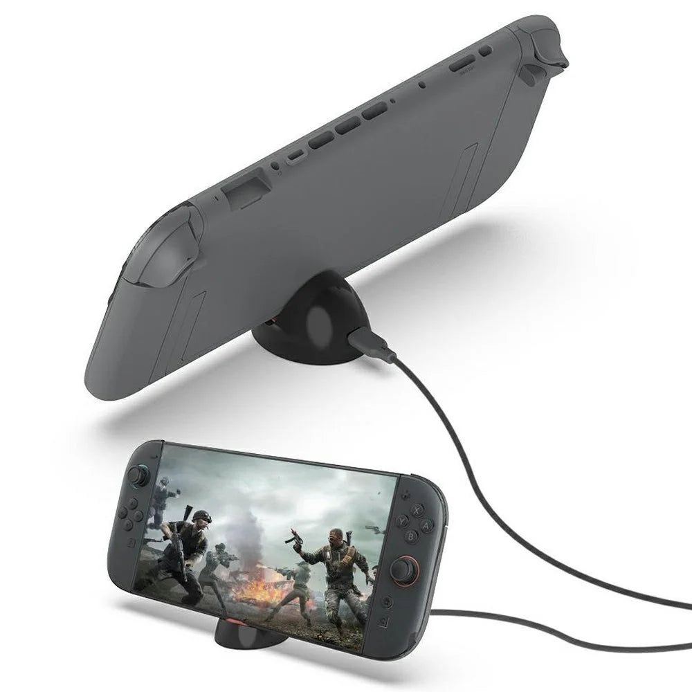 PGTECH GP-376 For Nintendo Switch 2  /  Switch  /  OLED Console Charging Dock Portable Circular Charging Stand - Black  /  Orange - 2
