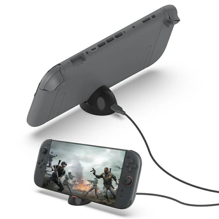PGTECH GP-376 For Nintendo Switch 2  /  Switch  /  OLED Console Charging Dock Portable Circular Charging Stand - Black  /  Orange - 2