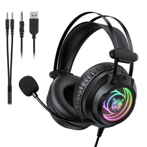 ONIKUMA X80 Gaming Over-Ear Headset 7.1 Surround Sound 50mm Drivers USB Wired Headphone for PC - 1