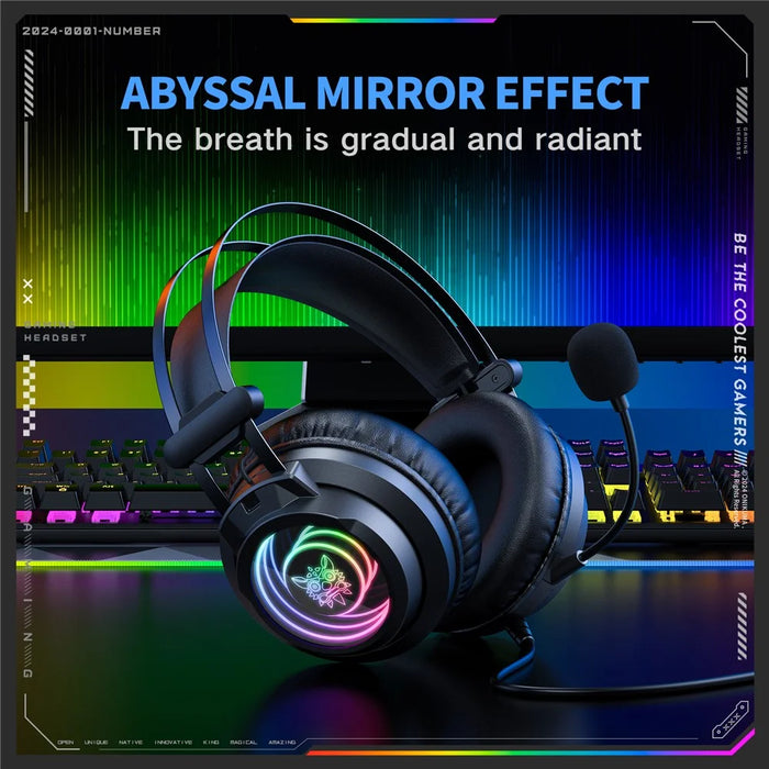 ONIKUMA X80 Gaming Over-Ear Headset 7.1 Surround Sound 50mm Drivers USB Wired Headphone for PC - 4