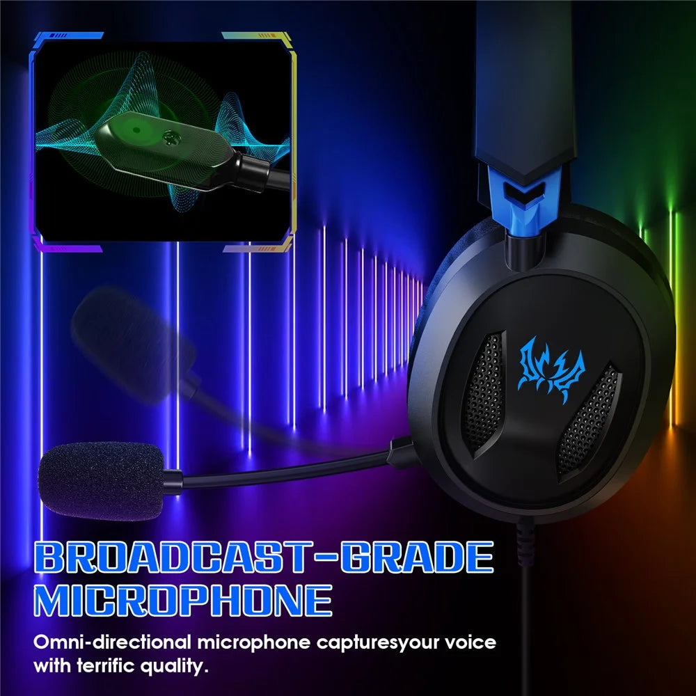 KOTION EACH G3100 For PS4 / PS5 / Nintendo Switch Gaming Headset Wired Headphone with Microphone - Blue - 4