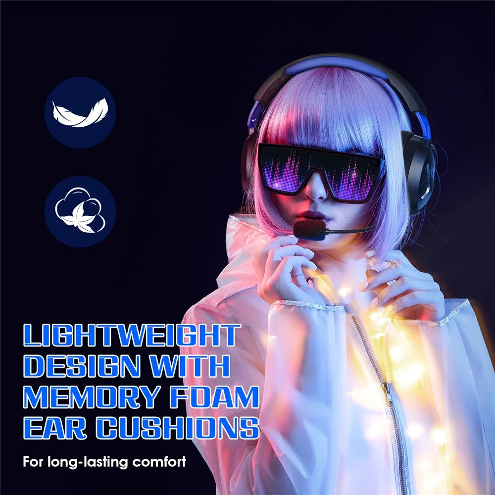 KOTION EACH G3100 For PS4 / PS5 / Nintendo Switch Gaming Headset Wired Headphone with Microphone - Blue - 5