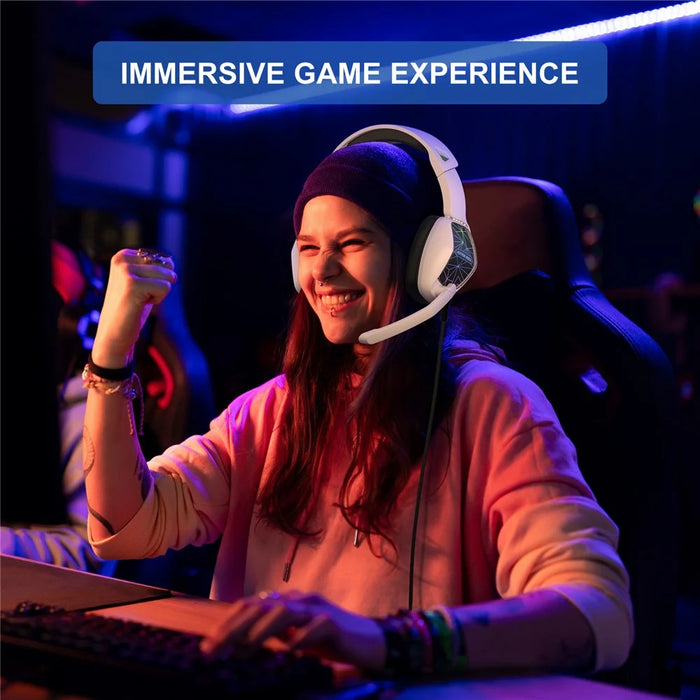 KOTION EACH G6000 For PS5 Computer Gaming Headset LED Light Wired PC Headphone with Microphone - White - 7
