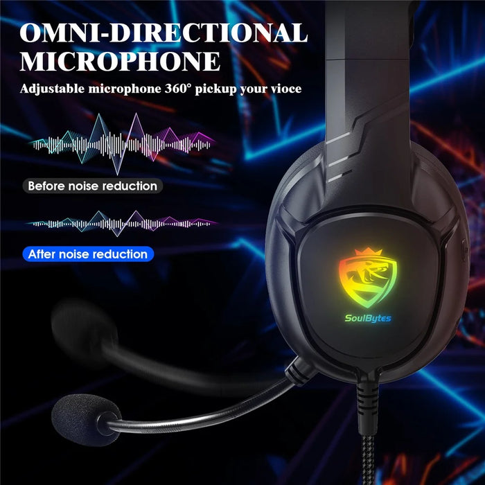 KOTION EACH S20 Gaming Headset LED Light Deep Bass Wired Headphone for PC / PS4 / PS5 with Adapter Cable - 2