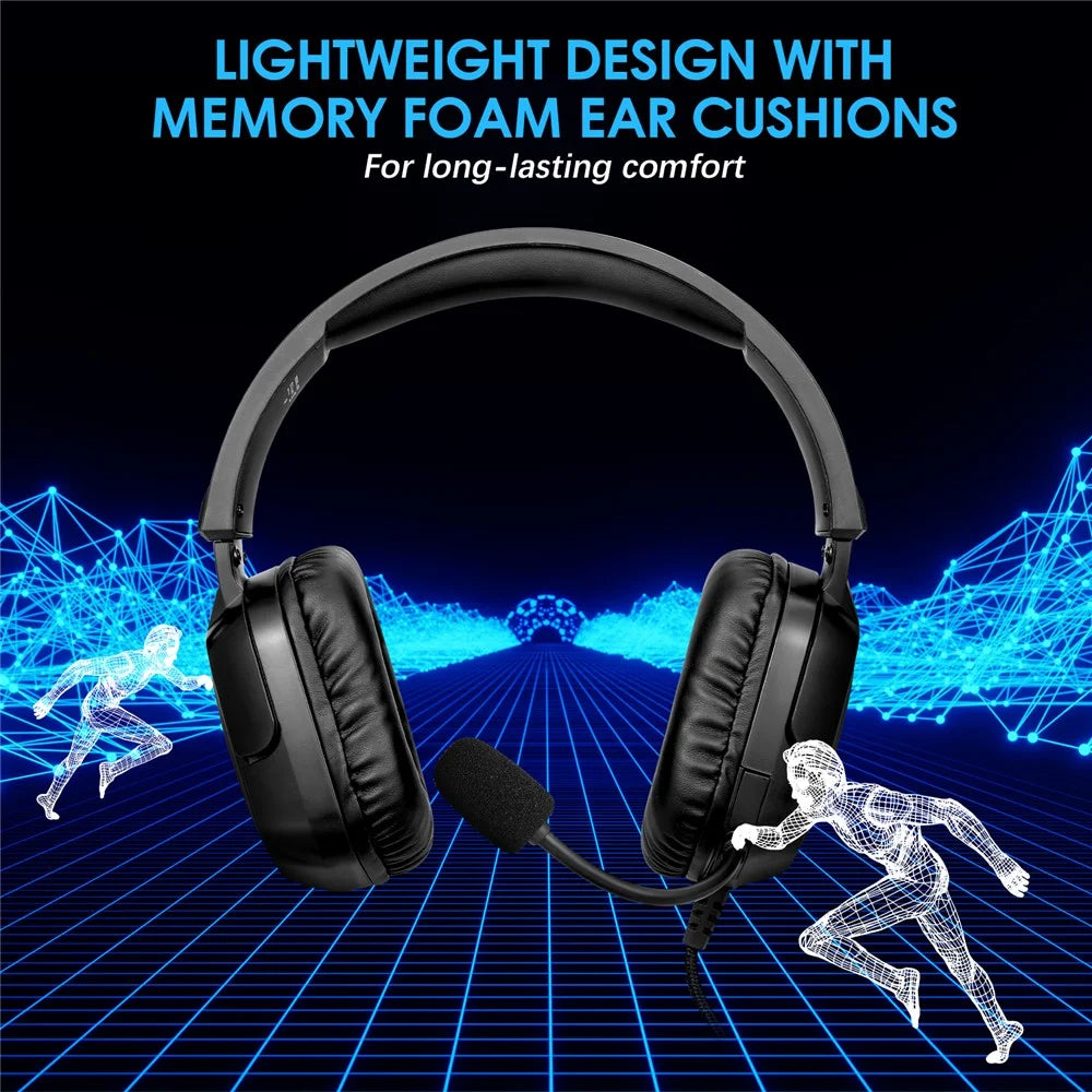 KOTION EACH S21 For PC / PS4 / PS5 Over-Ear Gaming Headset RGB Light Wired Headphone with Adapter Cable - 7