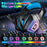 KOTION EACH V-1 Gaming Headset RGB Light Wired Computer Headphone with Adapter Cable - Black+Blue - 2